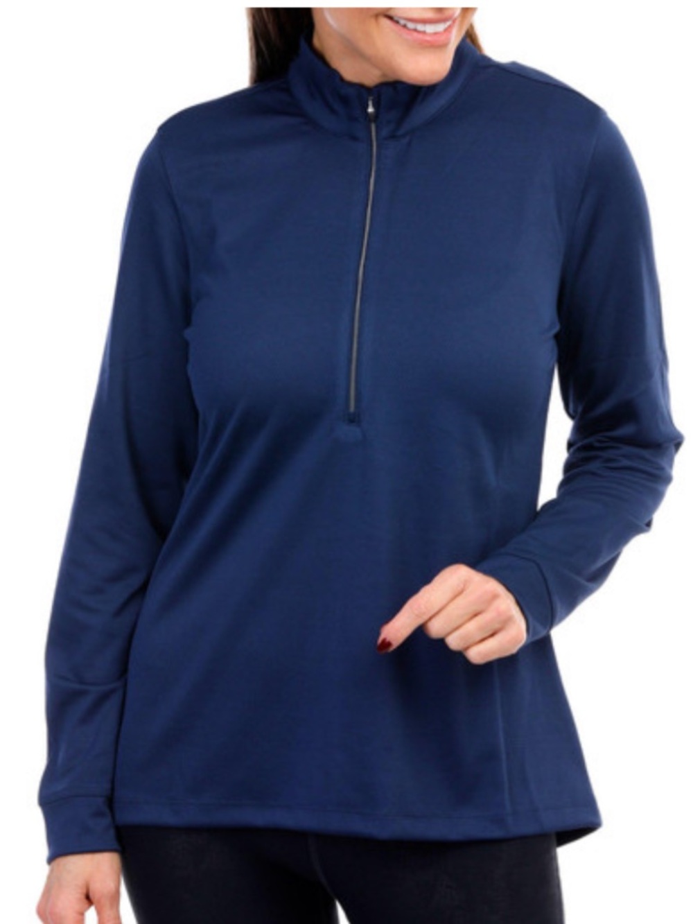 Greg Norman Collection Navy Quarter-Zip Long Sleeve Top